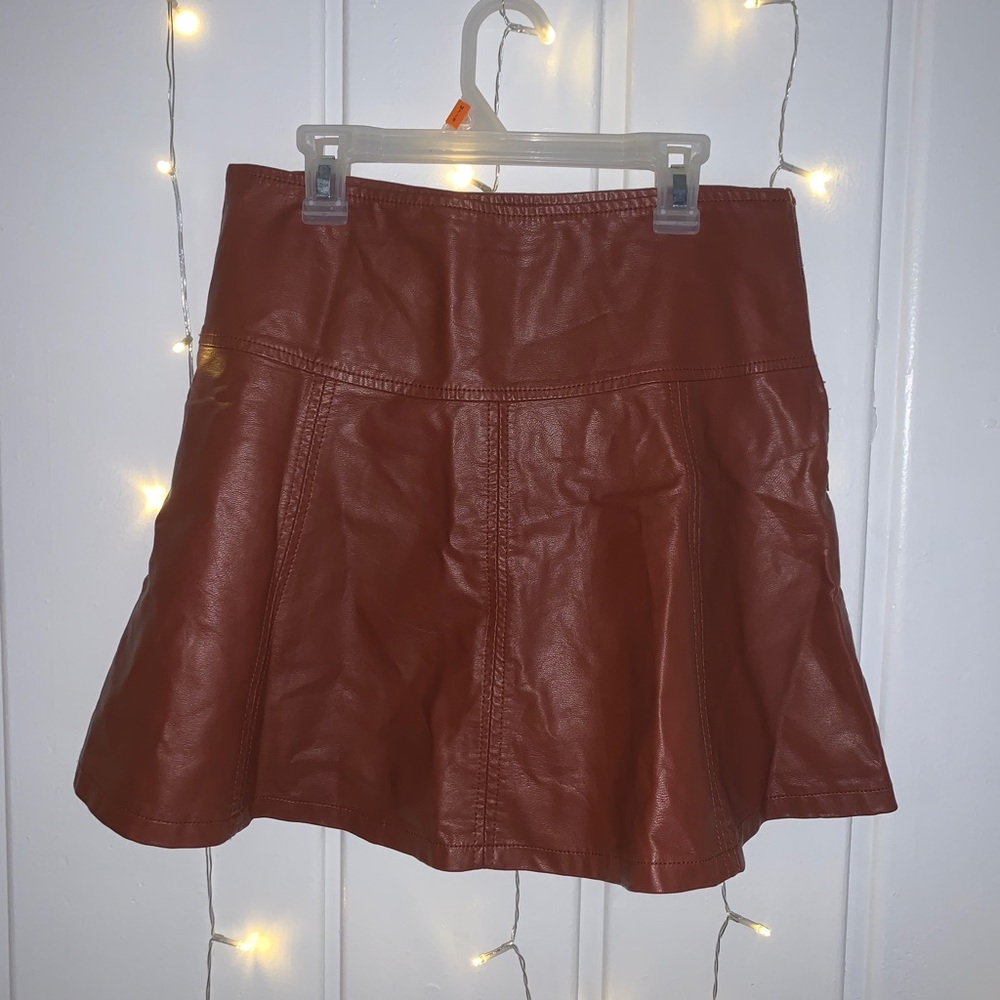 Pleather high waisted skirt